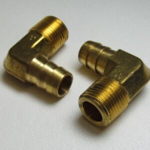 15172 Brass Fitting, 1/2″ HB x 3/8″ MPT 90° (2)