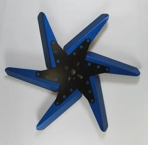 83171 Aluminum Flex Fan, 17″ Blue Blades, Black Center