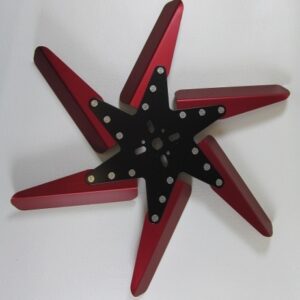83182 Aluminum Flex Fan, 18″ Red Blades, Black Center