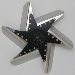 85170 HD Stainless Steel Flex Fan, 17″ Black Center