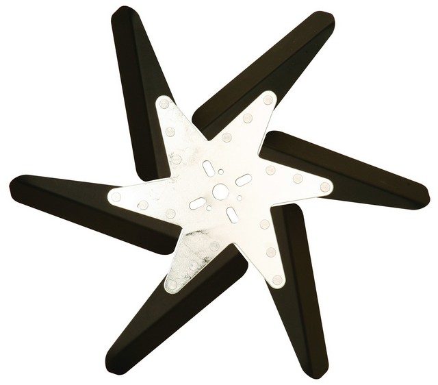 93175 Aluminum Flex Fan, 17″ Black Blades, Chrome Center
