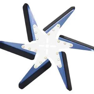 93181 Aluminum Flex Fan, 18″ Blue Blades, Chrome Center