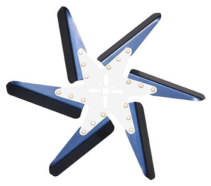 93181 Aluminum Flex Fan, 18″ Blue Blades, Chrome Center