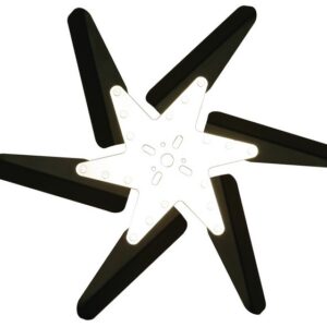 93185 Aluminum Flex Fan, 18″ Black Blades, Chrome Center